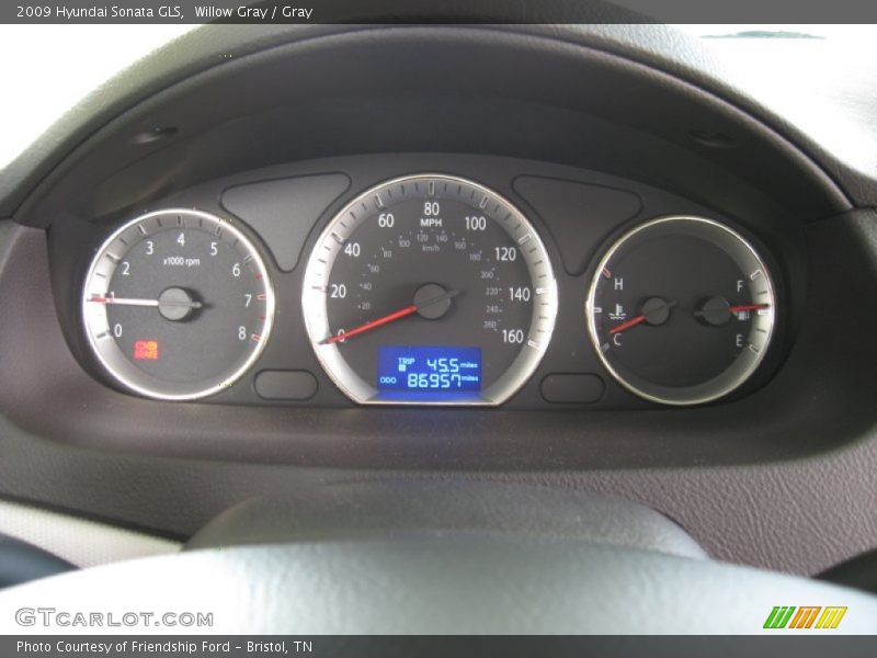 Willow Gray / Gray 2009 Hyundai Sonata GLS