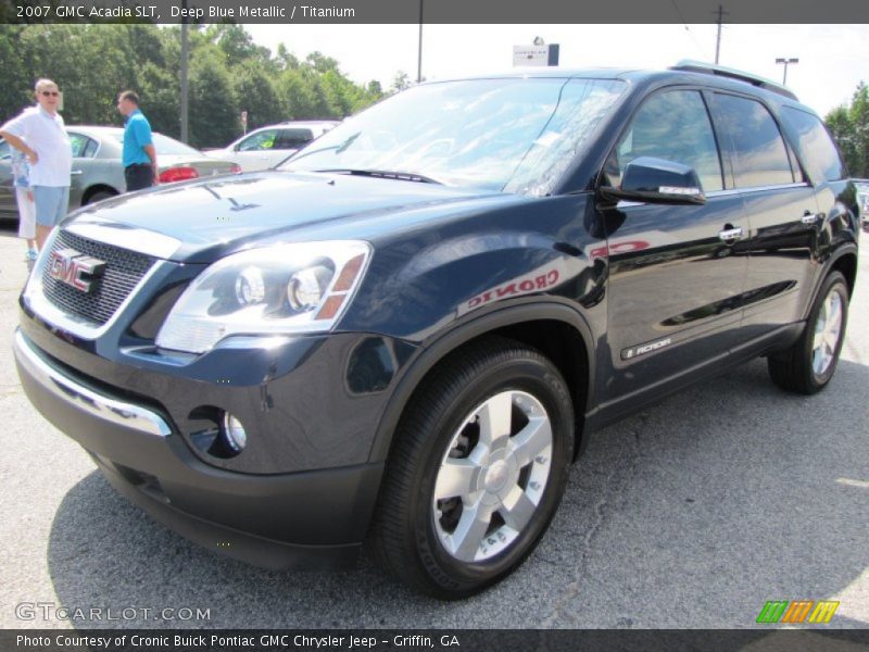 Deep Blue Metallic / Titanium 2007 GMC Acadia SLT