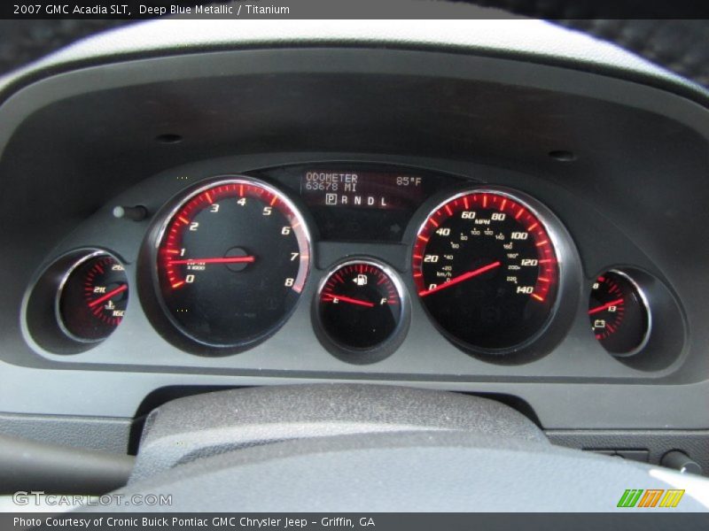 Deep Blue Metallic / Titanium 2007 GMC Acadia SLT