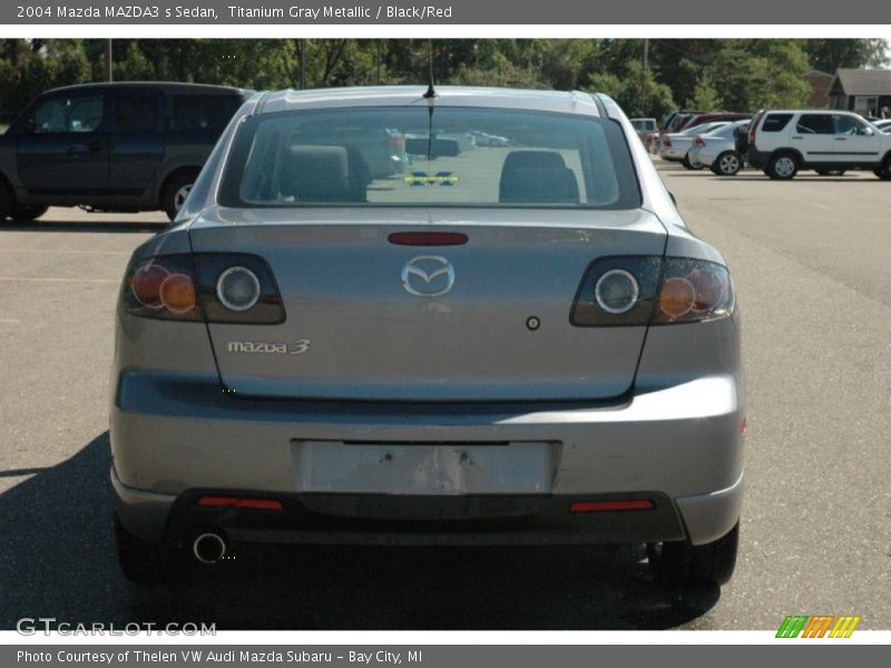 Titanium Gray Metallic / Black/Red 2004 Mazda MAZDA3 s Sedan