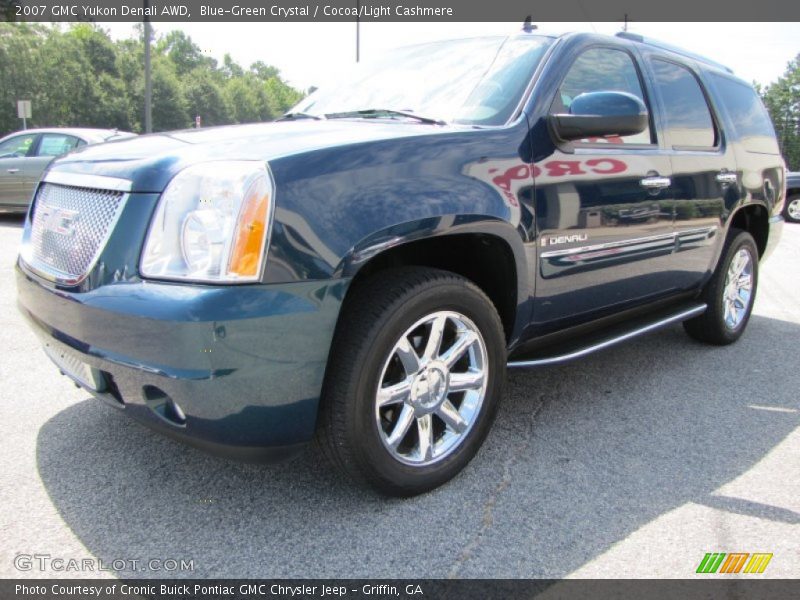 Blue-Green Crystal / Cocoa/Light Cashmere 2007 GMC Yukon Denali AWD