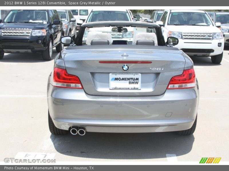 Space Grey Metallic / Oyster 2012 BMW 1 Series 128i Convertible
