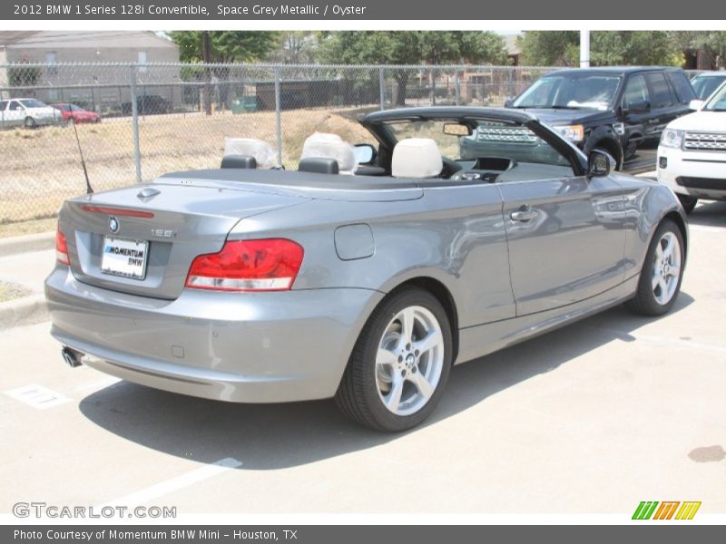 Space Grey Metallic / Oyster 2012 BMW 1 Series 128i Convertible