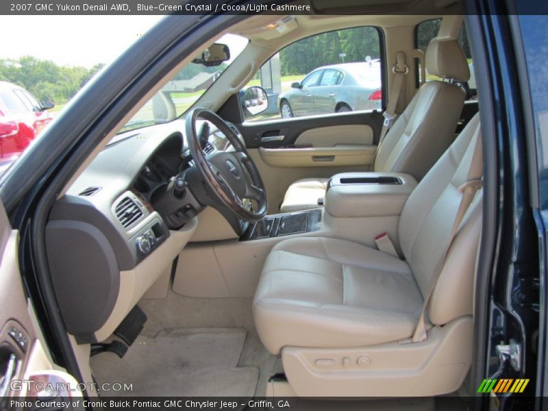 Blue-Green Crystal / Cocoa/Light Cashmere 2007 GMC Yukon Denali AWD
