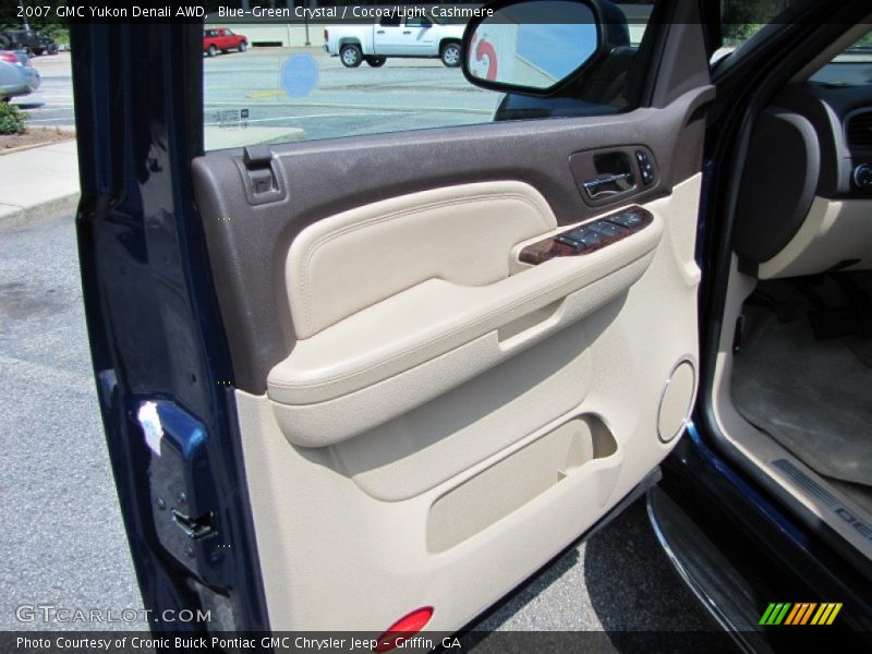 Blue-Green Crystal / Cocoa/Light Cashmere 2007 GMC Yukon Denali AWD