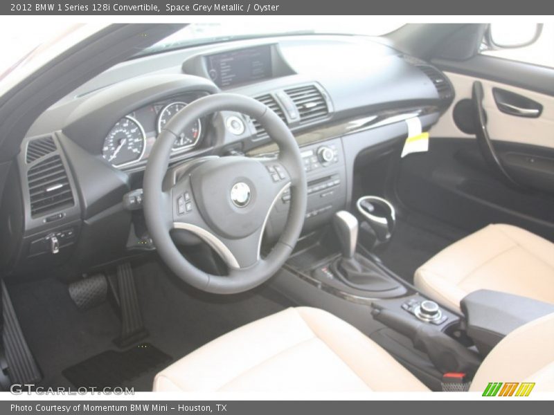 Space Grey Metallic / Oyster 2012 BMW 1 Series 128i Convertible