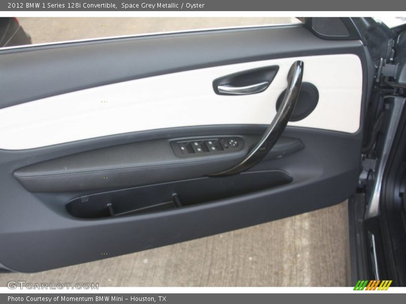 Space Grey Metallic / Oyster 2012 BMW 1 Series 128i Convertible