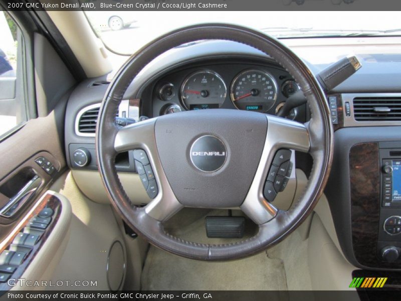Blue-Green Crystal / Cocoa/Light Cashmere 2007 GMC Yukon Denali AWD