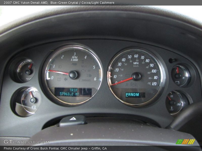 Blue-Green Crystal / Cocoa/Light Cashmere 2007 GMC Yukon Denali AWD