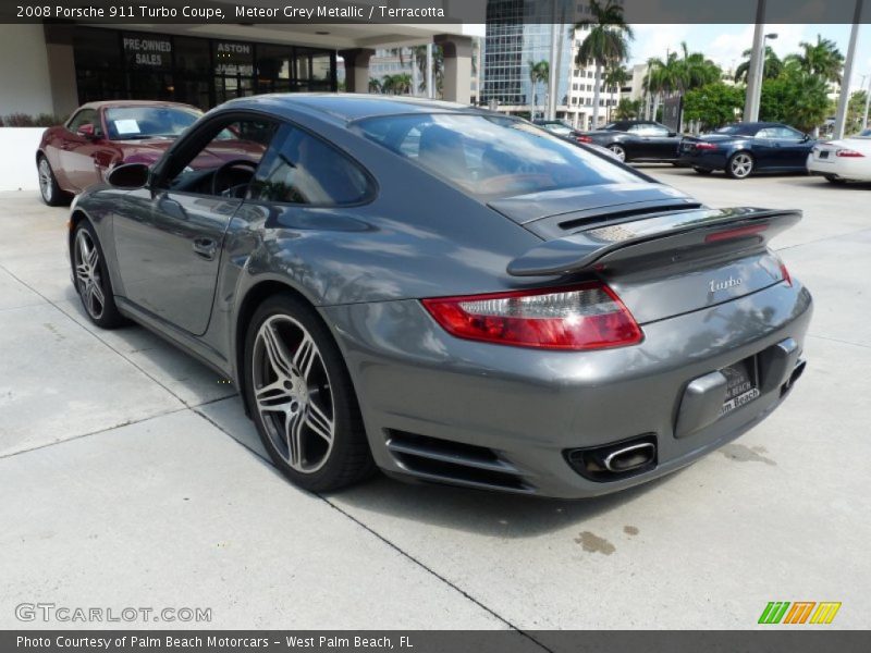 Meteor Grey Metallic / Terracotta 2008 Porsche 911 Turbo Coupe