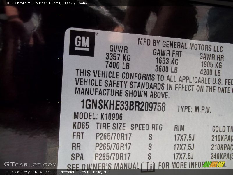 Black / Ebony 2011 Chevrolet Suburban LS 4x4