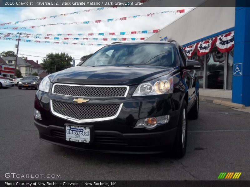 Black Granite Metallic / Dark Gray/Light Gray 2010 Chevrolet Traverse LTZ