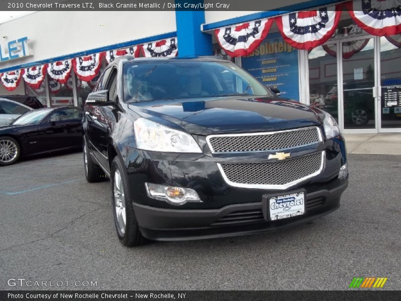 Black Granite Metallic / Dark Gray/Light Gray 2010 Chevrolet Traverse LTZ