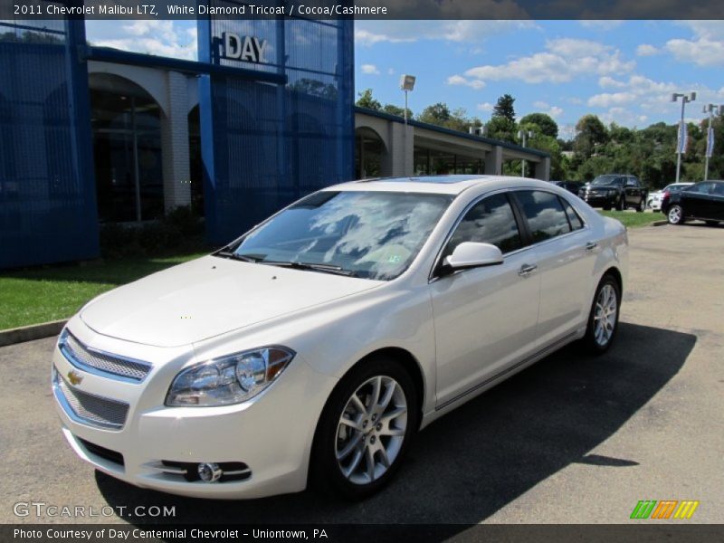 White Diamond Tricoat / Cocoa/Cashmere 2011 Chevrolet Malibu LTZ