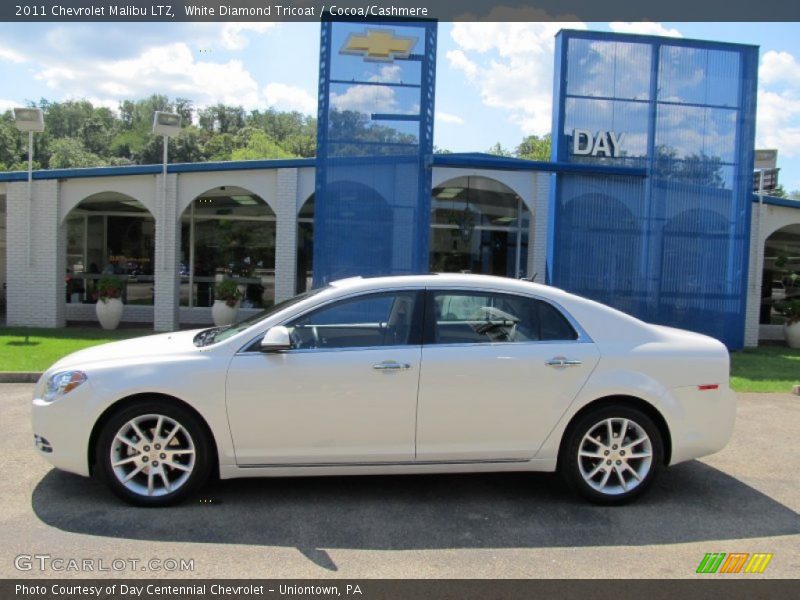 White Diamond Tricoat / Cocoa/Cashmere 2011 Chevrolet Malibu LTZ