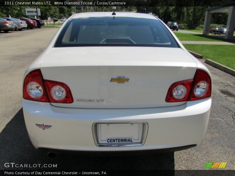 White Diamond Tricoat / Cocoa/Cashmere 2011 Chevrolet Malibu LTZ