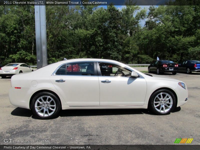White Diamond Tricoat / Cocoa/Cashmere 2011 Chevrolet Malibu LTZ