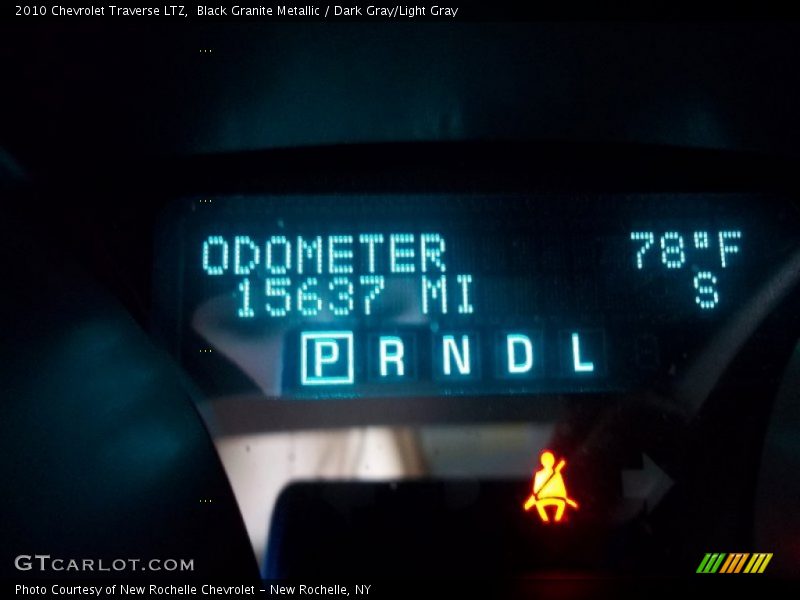 Black Granite Metallic / Dark Gray/Light Gray 2010 Chevrolet Traverse LTZ