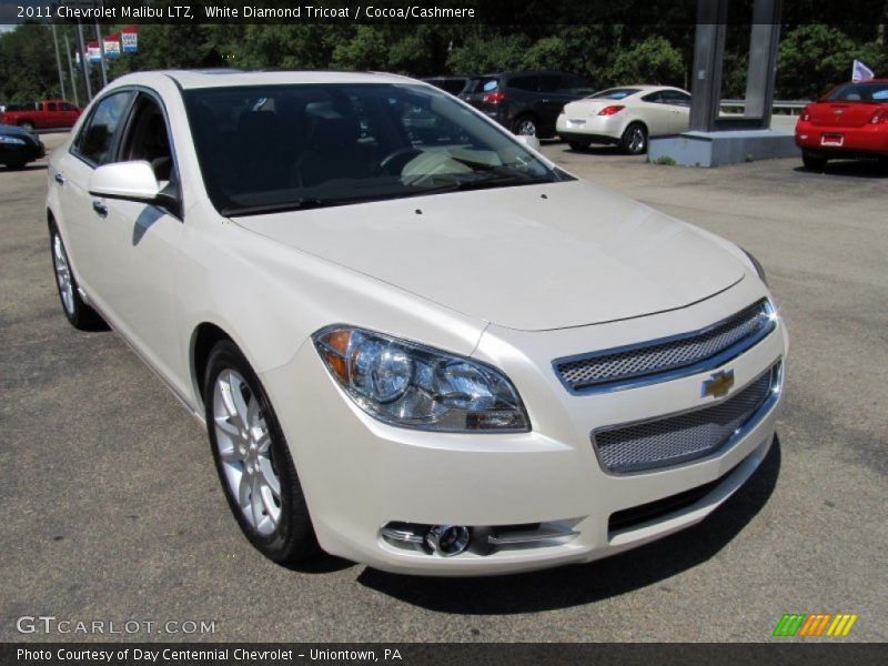 White Diamond Tricoat / Cocoa/Cashmere 2011 Chevrolet Malibu LTZ