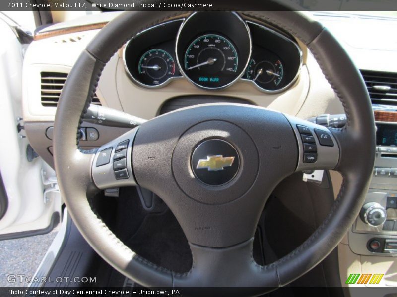 White Diamond Tricoat / Cocoa/Cashmere 2011 Chevrolet Malibu LTZ