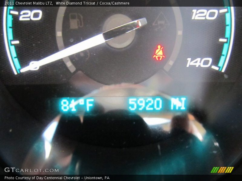 White Diamond Tricoat / Cocoa/Cashmere 2011 Chevrolet Malibu LTZ