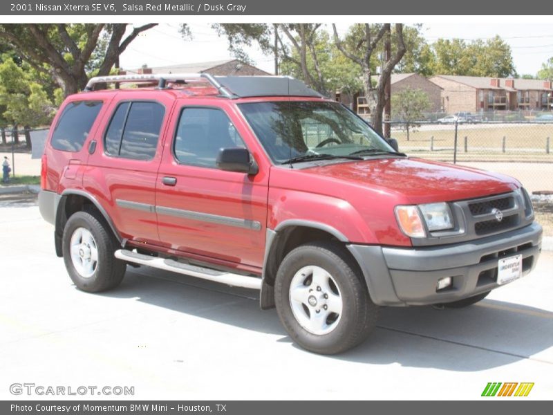 Salsa Red Metallic / Dusk Gray 2001 Nissan Xterra SE V6