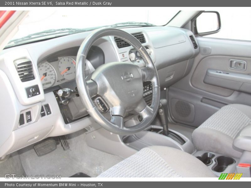 Salsa Red Metallic / Dusk Gray 2001 Nissan Xterra SE V6