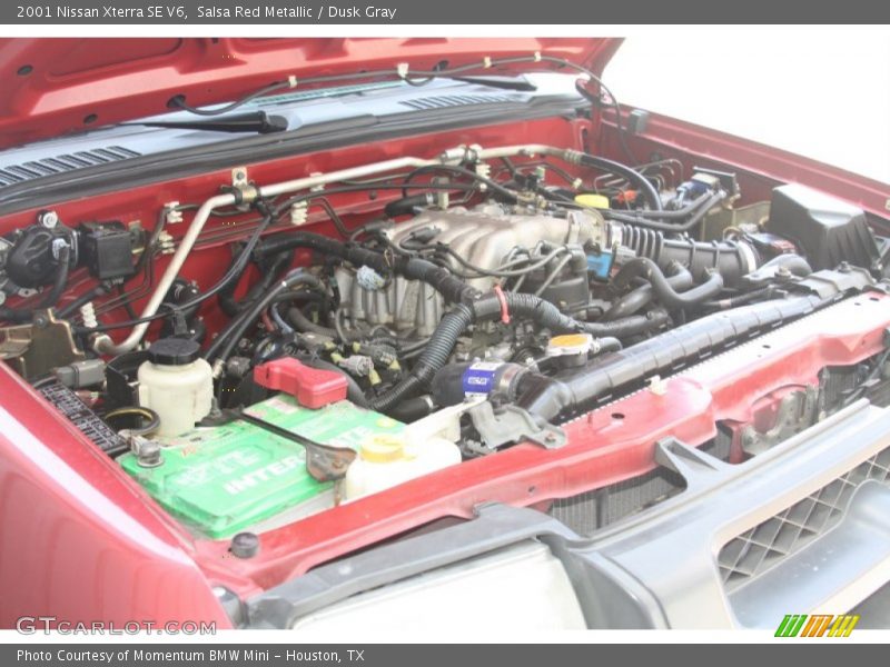 Salsa Red Metallic / Dusk Gray 2001 Nissan Xterra SE V6