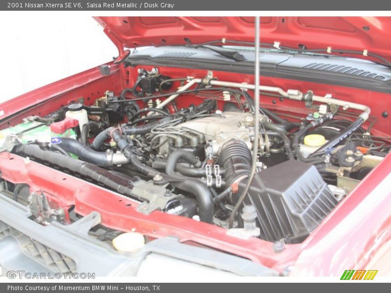 Salsa Red Metallic / Dusk Gray 2001 Nissan Xterra SE V6