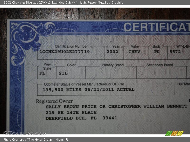 Light Pewter Metallic / Graphite 2002 Chevrolet Silverado 2500 LS Extended Cab 4x4