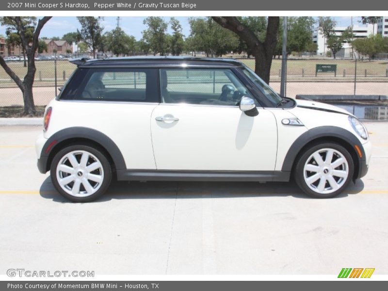 Pepper White / Gravity Tuscan Beige 2007 Mini Cooper S Hardtop
