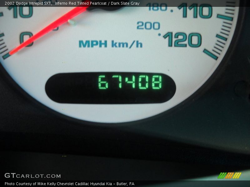 Inferno Red Tinted Pearlcoat / Dark Slate Gray 2002 Dodge Intrepid SXT