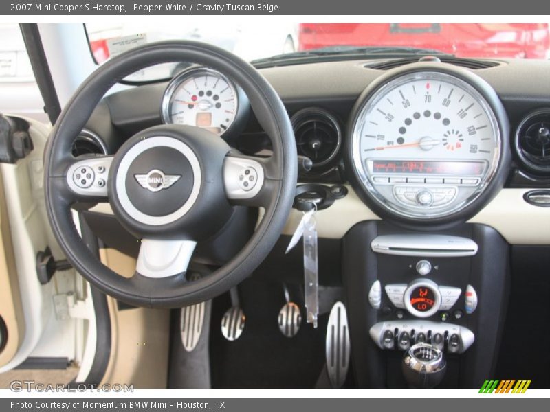 Pepper White / Gravity Tuscan Beige 2007 Mini Cooper S Hardtop