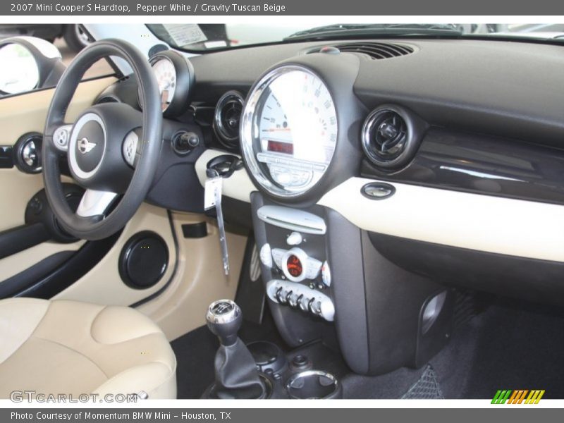 Pepper White / Gravity Tuscan Beige 2007 Mini Cooper S Hardtop