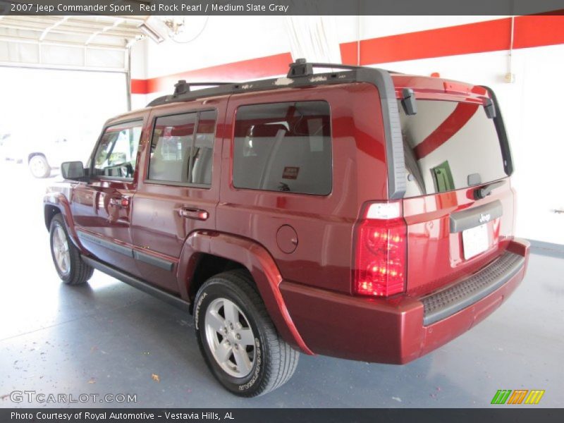 Red Rock Pearl / Medium Slate Gray 2007 Jeep Commander Sport