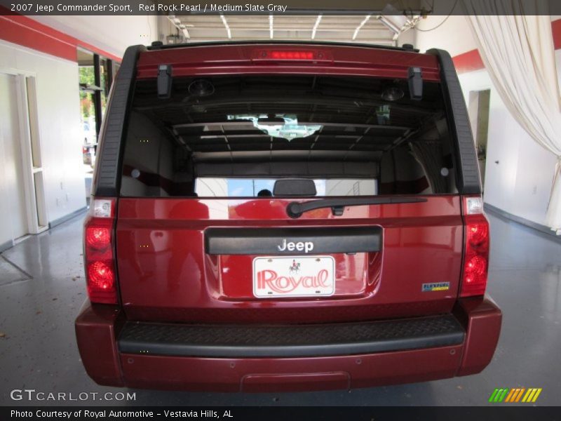 Red Rock Pearl / Medium Slate Gray 2007 Jeep Commander Sport