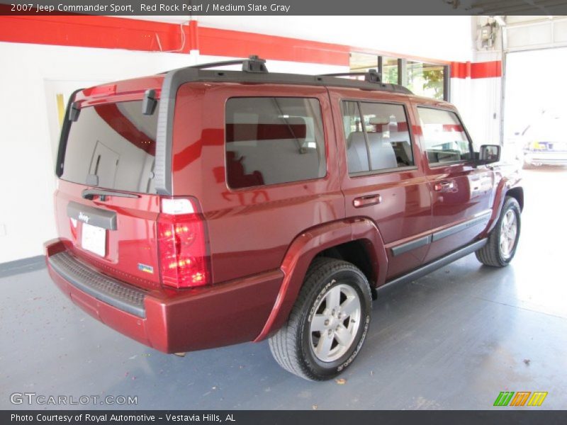 Red Rock Pearl / Medium Slate Gray 2007 Jeep Commander Sport