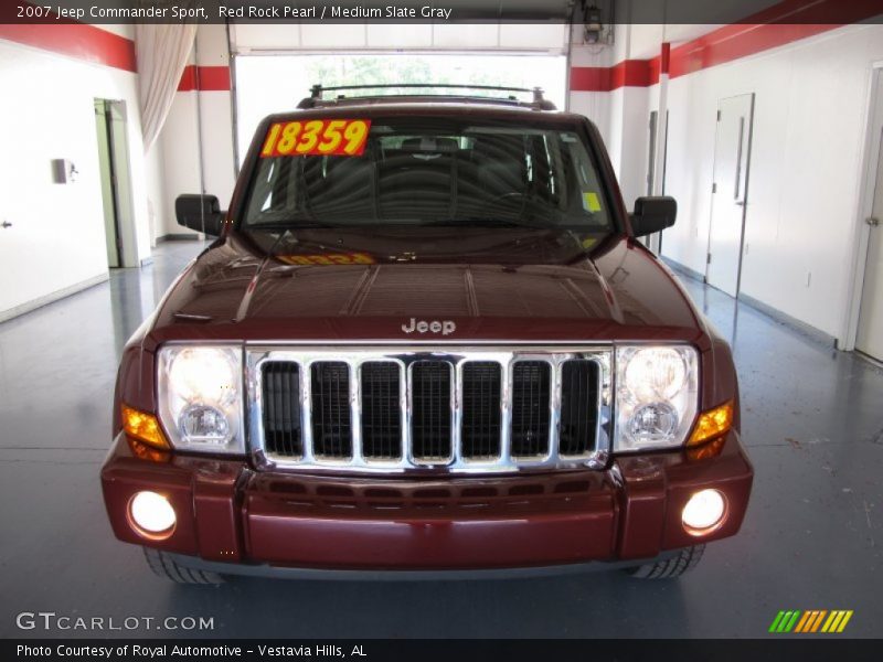 Red Rock Pearl / Medium Slate Gray 2007 Jeep Commander Sport