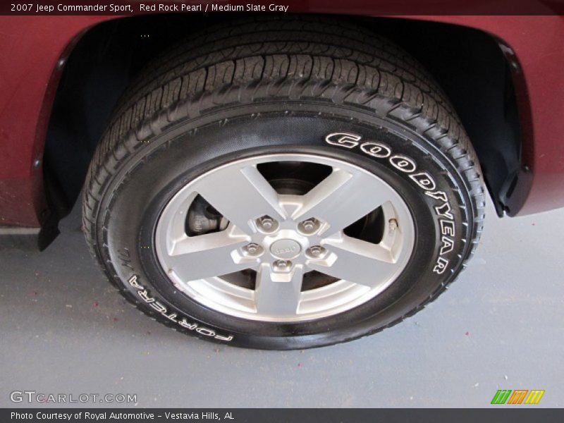 Red Rock Pearl / Medium Slate Gray 2007 Jeep Commander Sport