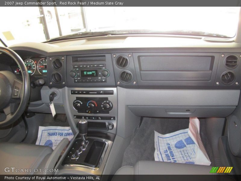 Red Rock Pearl / Medium Slate Gray 2007 Jeep Commander Sport
