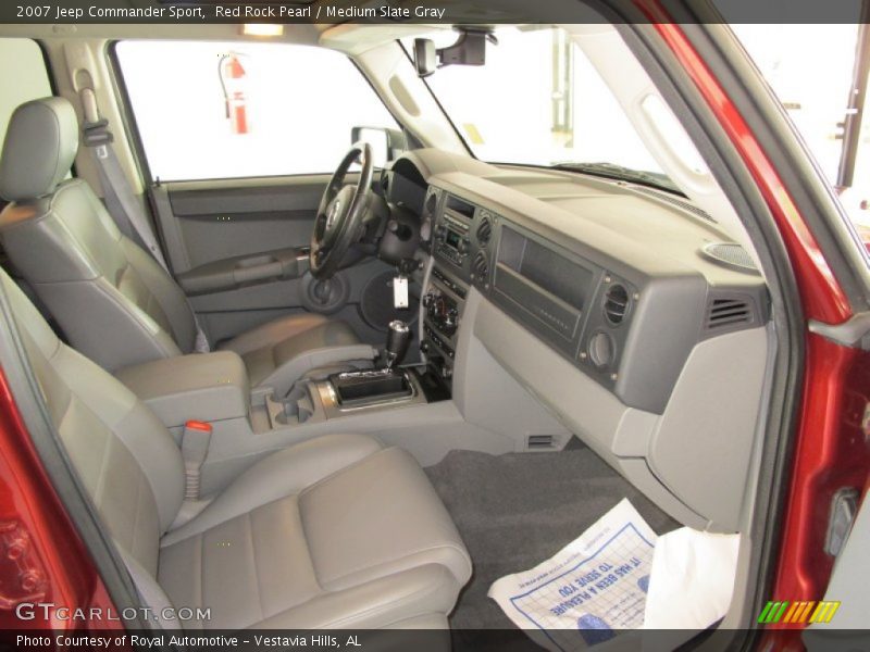 Red Rock Pearl / Medium Slate Gray 2007 Jeep Commander Sport