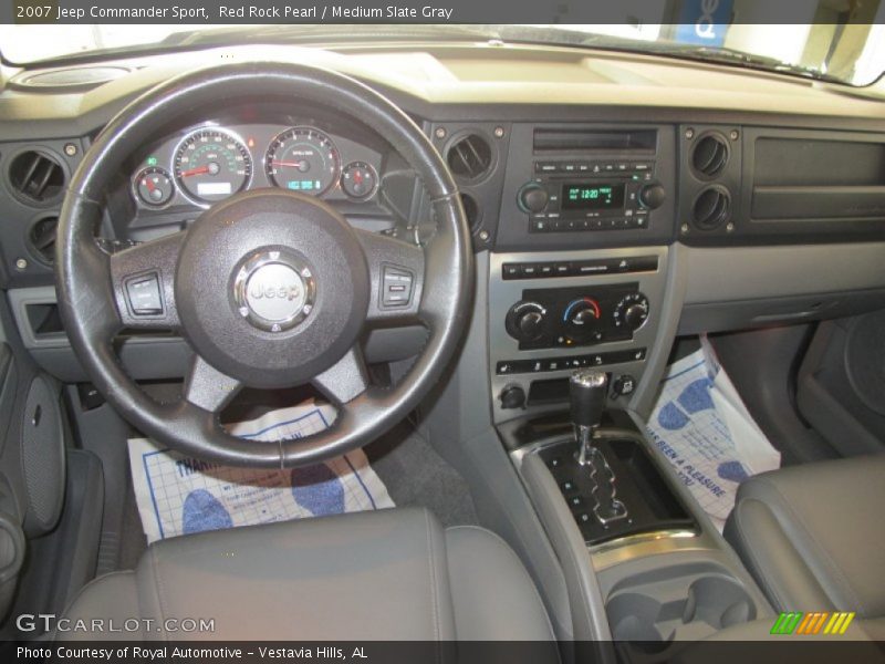 Red Rock Pearl / Medium Slate Gray 2007 Jeep Commander Sport