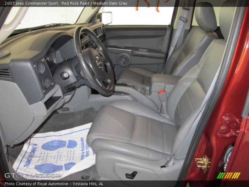 Red Rock Pearl / Medium Slate Gray 2007 Jeep Commander Sport