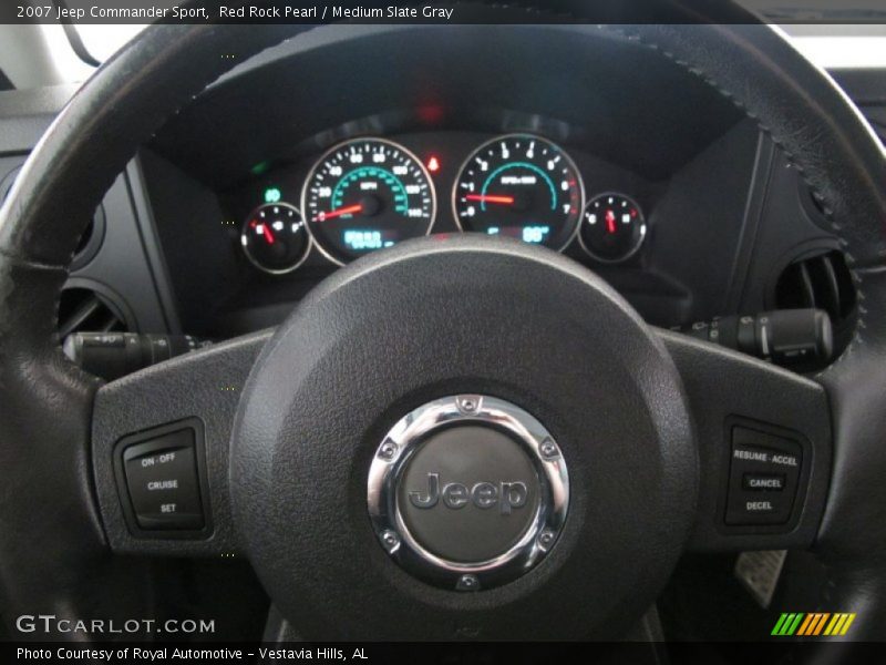 Red Rock Pearl / Medium Slate Gray 2007 Jeep Commander Sport
