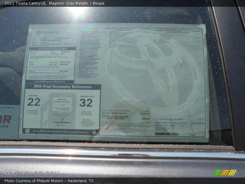 Magnetic Gray Metallic / Bisque 2011 Toyota Camry LE