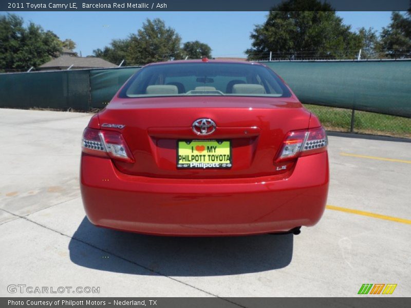 Barcelona Red Metallic / Ash 2011 Toyota Camry LE