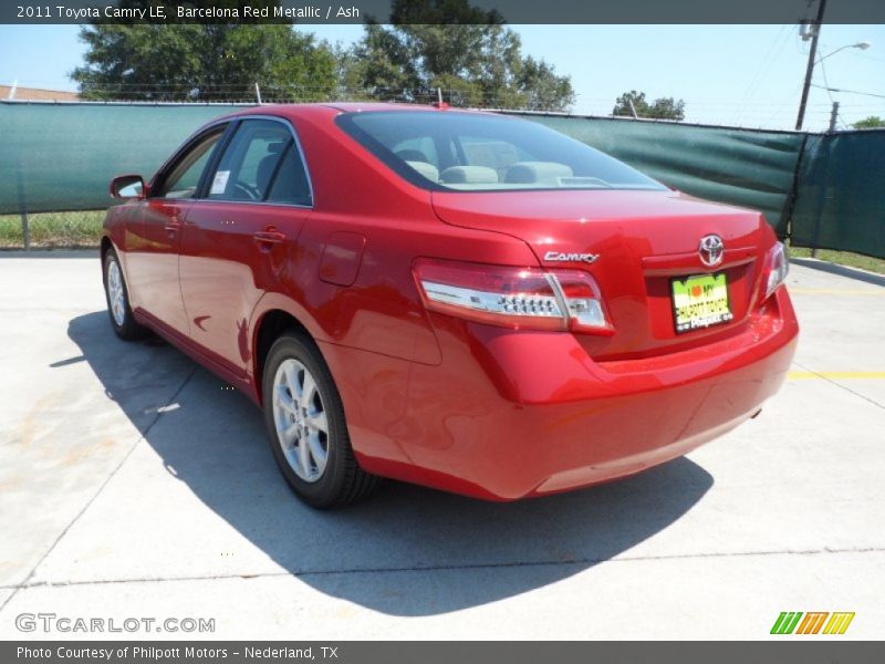 Barcelona Red Metallic / Ash 2011 Toyota Camry LE