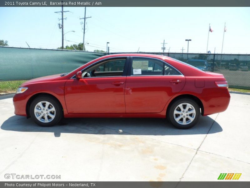 Barcelona Red Metallic / Ash 2011 Toyota Camry LE
