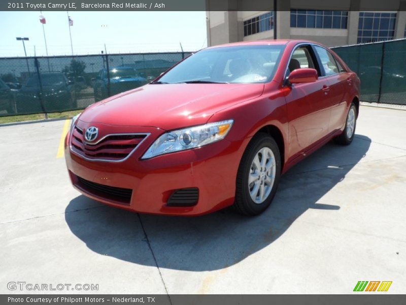 Barcelona Red Metallic / Ash 2011 Toyota Camry LE
