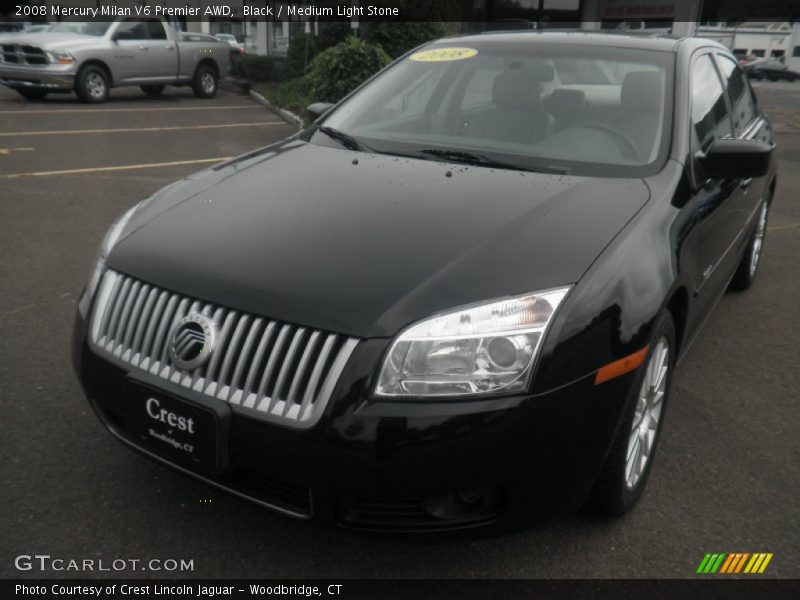 Black / Medium Light Stone 2008 Mercury Milan V6 Premier AWD